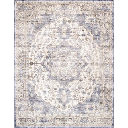 PASARGAD HOME 6 x 9 ft Amadeus Design Power Loom Area Rug Ivory PRC1024 6x9